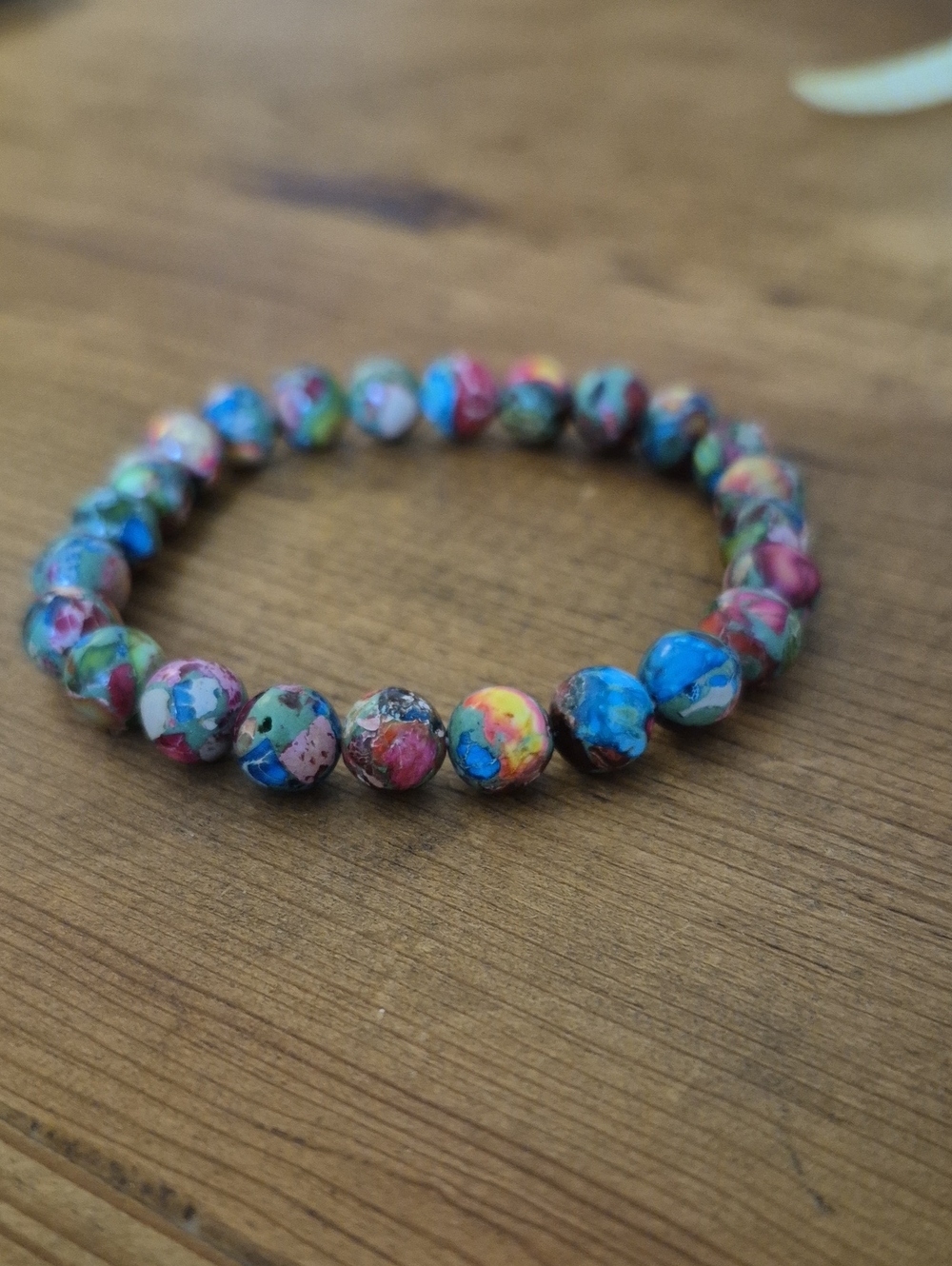 Genuine Stone Multicolor Beaded Stretch Bracelet - Women's Jewelry